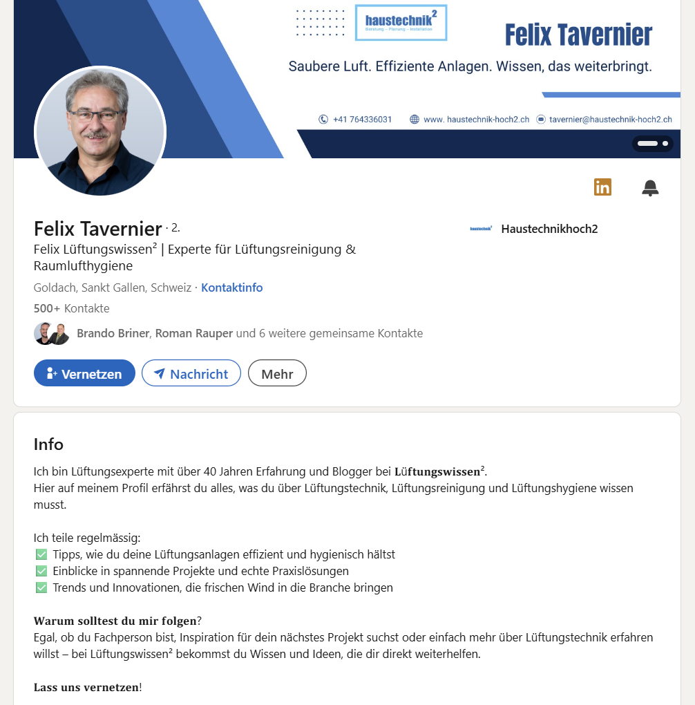 Felix-haustechnik²_LinkedIn-Profil Felix-haustechnik²_LinkedIn-Profil