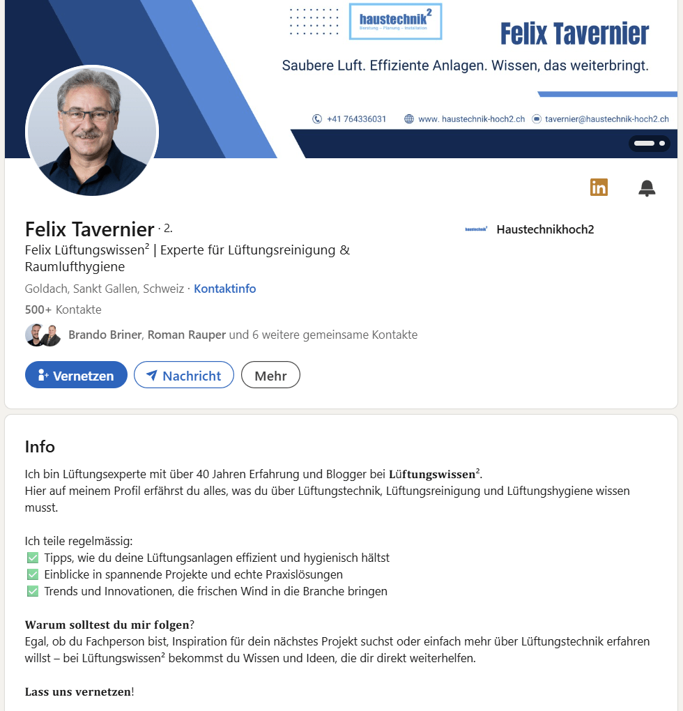Felix-haustechnik²_LinkedIn-Profil
