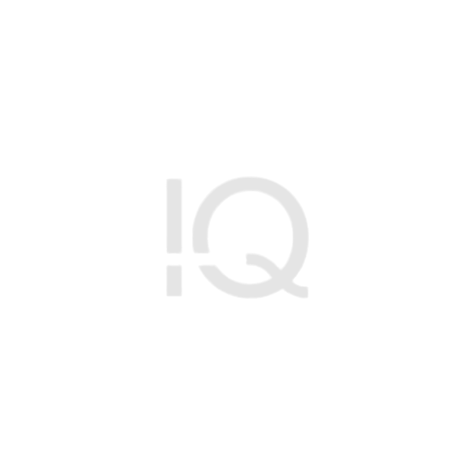 IQ-Logo mit Ausrufezeichen und stilisiertem Buchstaben Q.