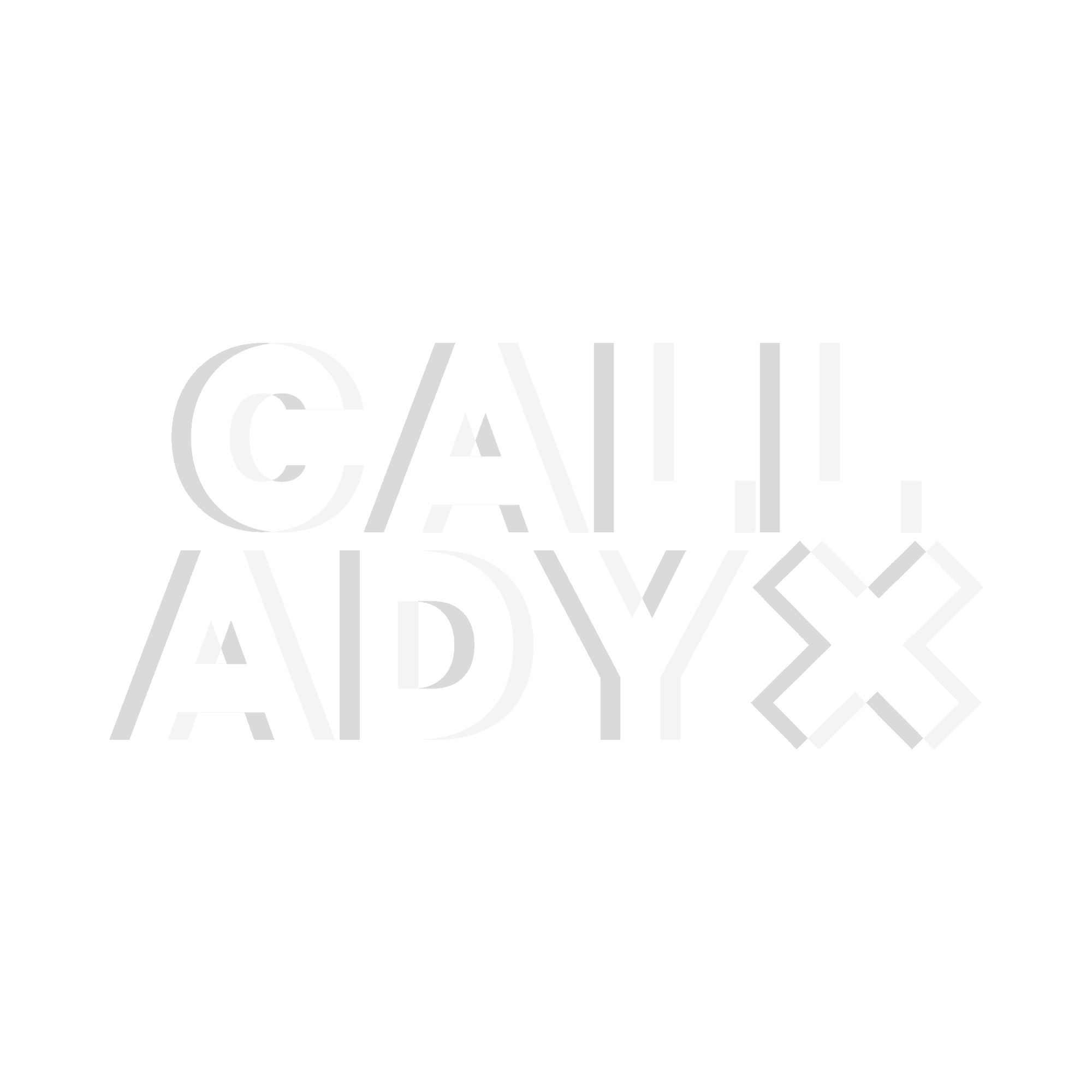 Calladyx-Logo mit großem, blockartigem Schriftzug „CALLADYX“, als überlappende Schrift gestaltet.